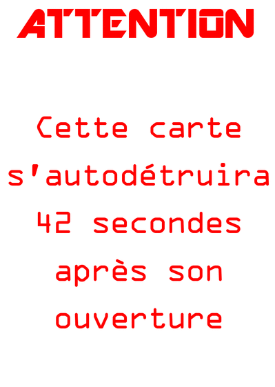 Carte autodestruction